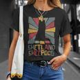 Shetlandheepdogintage シェットランドシープドッグ シェルティ ヴィンテージ 犬 Tシャツ 彼女への贈り物