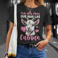 Solo Una Chica Que Ama Las Cabras Amante De Cabras Camiseta unisex Regalos para ella
