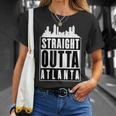 Straight Outta Atlanta 都市のシルエット Tシャツ 彼女への贈り物