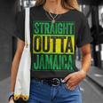 Straight Outta Jamaica ジャマイカ カリビアン レトロ レゲエ パーティー Tシャツ 彼女への贈り物