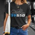 Sv650 2016-2025 ストリートバイクライダー、オートバイ用。 Tシャツ 彼女への贈り物