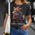 Tanuki Elite Forces No2 タヌキ精鋭部隊 かわいい狸 アニマル 動物 おもしろ 漢字 たぬき Tシャツ 彼女への贈り物