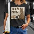 Team Horse 面白い馬のデザイン Tシャツ 彼女への贈り物