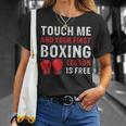 Touch Me And Your First Boxing Lesson Is Free マーシャルアーツ Tシャツ 彼女への贈り物