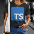 Typescript プログラミングロゴ Tsロゴ プログラマーへのギフトに Tシャツ 彼女への贈り物