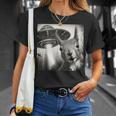 Ufoとリス自撮り面白いリス愛好家 Tシャツ 彼女への贈り物
