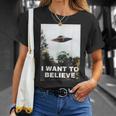 Ufoシャツ I Want To Believe Alien Ufotシャツ Tシャツ 彼女への贈り物