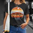 Uluru オーストラリア お土産 エアーズ ロック 記念品 ヴィンテージ 太陽 Tシャツ 彼女への贈り物