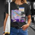 Vaporwave 美的pc トリッピーアート 90年代コンピューター Tシャツ 彼女への贈り物