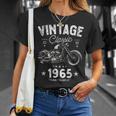 Vintage Born 1965 60Th Birthday クラシック レトロ バイク Tシャツ 彼女への贈り物