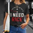 Vintage I Need Rice Lover レトロ 米 食べ物 好き Tシャツ 彼女への贈り物