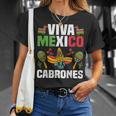 Viva Mexico Cabrones Ropa Divertida Para El Día De La Independencia Mexicana Camiseta unisex Regalos para ella