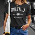 Walla Walla Washington Wa ビンテージアスレチックスポーツデザイン Tシャツ 彼女への贈り物