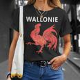 Wallonie Coq Artistique Wallonie T-Shirt Cadeaux pour elle