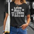 Western Cowboy Cowgirl Most Wanted T-Shirt Gifts for Her