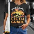Wild About Fifth Grade Zoo Animals Back To School Safari T-Shirt Gifts for Her