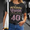 Women's 40Th Queen Birthday 40 Years Forty T-Shirt Geschenke für Sie