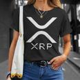 Xrpロゴ暗号通貨暗号 Tシャツ 彼女への贈り物