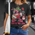 You're My Jam ファニーストロベリー ギターを弾く スイートハートジャム Tシャツ 彼女への贈り物