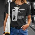 「Euphoria」吹奏楽のためのユーフォニアムユーモア 面白いユーフォニアム Tシャツ 彼女への贈り物