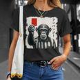 「シンパンジー」審判 シンパン チンパンジー レッドカード 猿 サル スポーツ サッカー 日本語 カタカナ かっこいい Tシャツ 彼女への贈り物