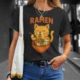 かわいい ラーメン 猫 和麺 Tシャツ 彼女への贈り物