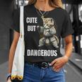 かわいいけど危険な空手 面白い テコンドー 猫 格闘技 Tシャツ 彼女への贈り物