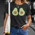 かわいいアボカド Tシャツ 彼女への贈り物