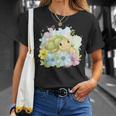 かわいいカメの花 I キッズ 亀 Tシャツ 彼女への贈り物