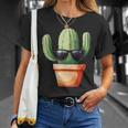 かわいいサボテン 鉢植え サボテン Tシャツ 彼女への贈り物