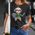 かわいいシーズー犬 レトロビデオゲームキャラクター Tシャツ 彼女への贈り物