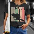 かわいいビーバーの動物 Tシャツ 彼女への贈り物