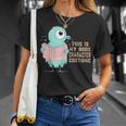 かわいいピジョン This Is My Book キャラクターコスチューム 読書用 Tシャツ 彼女への贈り物