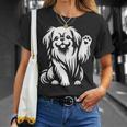 かわいいペキニーズ ハート足犬グラフィック デザイン Tシャツ 彼女への贈り物