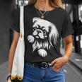かわいいペキニーズのぞき見犬のグラフィック デザイン Tシャツ 彼女への贈り物