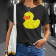 かわいいラバーダックイエローグラフィックかわいいラバーダック Tシャツ 彼女への贈り物