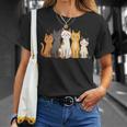かわいい漫画の猫のイラスト Tシャツ 彼女への贈り物