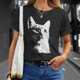 かわいい猫のポートレートデザイン。 Tシャツ 彼女への贈り物