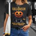 かわいい黒猫ハロウィン衣装カボチャデザインマスク面白い Tシャツ 彼女への贈り物