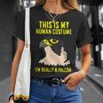 これは私の人間のコスチュームです私は本当にハヤブサ鳥です Tシャツ 彼女への贈り物