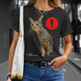 なにかをみつけたねこ、うずら 猫 かわいい キジトラ猫 Cat Tシャツ 彼女への贈り物