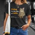 ねこのために生きてる 猫 かわいい キジトラ猫 Cat Tシャツ 彼女への贈り物