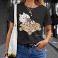 ねこぺん日和 こうきゅうなくるま ダークカラー Tシャツ 彼女への贈り物