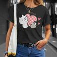 ねこぺん日和 ハート Tシャツ 彼女への贈り物