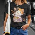 わがまま猫 ねこ ラーメン好き かわいい おもしろ マンガ Tシャツ 彼女への贈り物