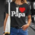 アイラブハートパパ父の日パパパパ Tシャツ 彼女への贈り物