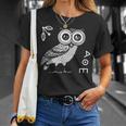 アテナのフクロウ ギリシャ神話 古代ギリシャ Tシャツ 彼女への贈り物