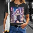 アニメの女の子、漫画、美学、かわいい、日本語、Waifu プリント Tシャツ 彼女への贈り物