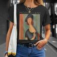 アメデオ・モディリアーニジャンヌ・エビュテルヌ芸術家の帽子で Tシャツ 彼女への贈り物
