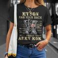 メンズ アメリカ国旗デザイン Myon Has Your Back Proud Army Mom Tシャツ 彼女への贈り物